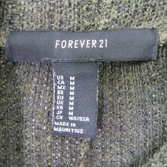 Forever 21 Forrest Green Mock Neck Turtleneck Sweater Medium Cozycore Classic - Picture 4 of 5